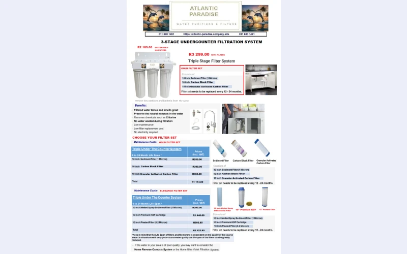 Water Purification System / 4-Stage Undercounter