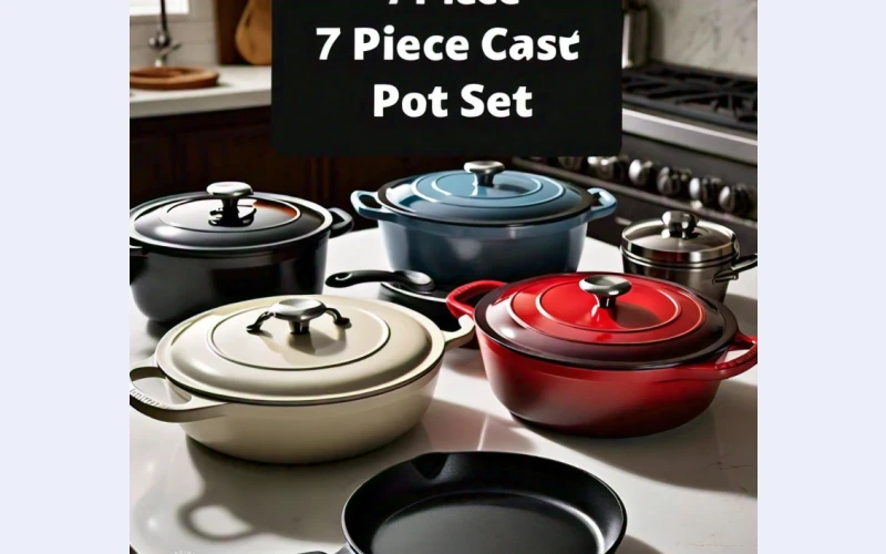 7 Piece Cast Iron Pot Set